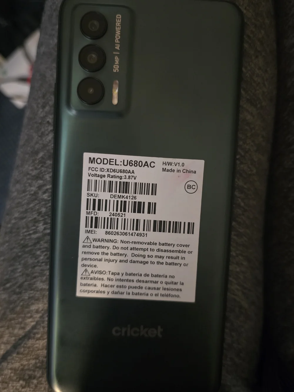 Cricket Outlast Smartphone - Green